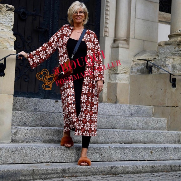 BLOGGERS FAV ZARA SPECIAL EDITION JACQUARD COAT CARDIGAN - Picture 5 of 9